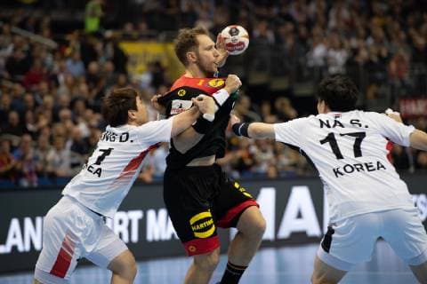 Handball-WM Korea - Deutschland am 10.01.2019 in der Mercedes-Benz Arena in Berlin Steffen WEINHOLD ( Deutschland )