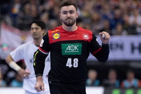 Handball-WM Korea - Deutschland am 10.01.2019 in der Mercedes-Benz Arena in Berlin Jannik KOHLBACHER ( Deutschland )