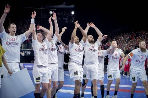 The danish team after the men s IHF Handball World Championship WM Weltmeisterschaft match in Group C between Denmark-Chile in Copenhagen , Denmark, on Thursday, Jan. 10, 2019.. , Copenhagen Denmark Copyright: Scanpix LiselottexSabroex COP101 spdk20190110-215722-L