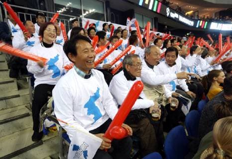 GER, Handball WM 2019, Deutschland vs. Korea 10.01.2019, Mercedes Benz Arena, Berlin, GER, Handball WM 2019, Deutschland vs. Korea, im Bild Koreanischer-Fanblock
