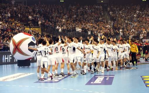 GER, Handball WM 2019, Deutschland vs. Korea 10.01.2019, Mercedes Benz Arena, Berlin, GER, Handball WM 2019, Deutschland vs. Korea, im Bild Koreanische Mannschaft
