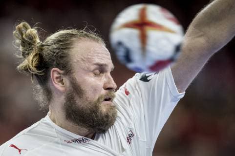 Henrik Moellgaard of Denmark during the men s IHF Handball World Championship WM Weltmeisterschaft Group C match against Chile in Copenhagen, Denmark, on Thursday, Jan. 10, 2019.. , Copenhagen Denmark Copyright: RitzauxScanpix MadsxClausxRasmussenx Cop101 spdk20190110-220559-L