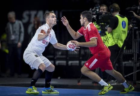 Casper U. Mortensen of Denmark during the men s IHF Handball World Championship WM Weltmeisterschaft match in Group C between Denmark-Chile in Copenhagen , Denmark, on Thursday, Jan. 10, 2019.. , Copenhagen Denmark Copyright: Scanpix LiselottexSabroex COP101 spdk20190110-224610-L