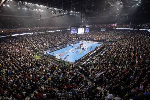 Handball Berlin 10.01.2019 Weltmeisterschaft 2019 Weltmeisterschaften der Männer Gruppe A Deutschland (GER) - Korea (KOR) Mercedes Benz Arena Sportstätte ausverkauft