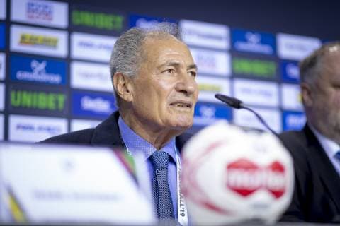 IHF-Praesident Hassan Moustafa. Medientermin der IHF, Handball, IHF Handball Weltmeisterschaft, 10.01.19 Berlin Berlin Germany Mercedes-Benz Arena Copyright: xAgentur54Gradx xFelixxKoenigx