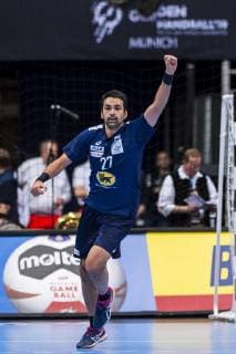 Muenchen, Deutschland 11. Januar 2019: WM 2019 Männer - Gruppe B - Japan vs. Mazedonien Hiroyasu Tamakawa (Japan) Jubel Freude Emotion Torjubel Torschuetze Torschütze Muenchen Olympiahalle Bayern Deutschland