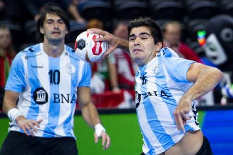 Handball WM, Argentinien - Ungarn 190111 Pablo Ariel Simonet of Argentina during the IHF World Handball Championship match between Argentina and Hungary on January 11, 2019 in Köpenhamn. Photo: Ludvig Thunman BILDBYRN kod LT 35573 Copyright: LUDVIGxTHUNMAN BB190111LT002