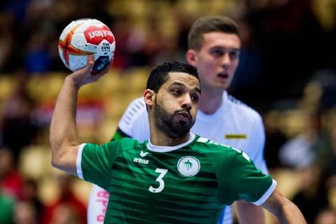 Handball WM, Saudi-Arabien - Österreich 190111 Abdullah Alabbas of Saudi Arabia during the 2019 IHF World Championship WM Weltmeisterschaft match between Saudi Arabia and Austria on January 11, 2019 in Herning. Photo: Jon Olav Nesvold BILDBYRN kod JE 160393 Copyright: JONxOLAVxNESVOLD BB190111JE071