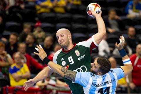 Handball WM, Argentinien - Ungarn 190111 Zsolt Balogh of Hungary during the IHF World Handball Championship match between Argentina and Hungary on January 11, 2019 in Köpenhamn. Photo: Ludvig Thunman BILDBYRN kod LT 35573 Copyright: LUDVIGxTHUNMAN BB190111LT021
