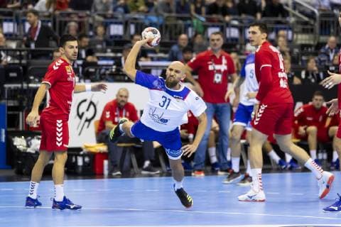 Timur Dibirov (Nr. 31, Russland). Serbien vs. Russland, Vorrunde, Handball, IHF Handball Weltmeisterschaft, 11.01.19 Berlin Berlin Germany Mercedes-Benz-Arena Copyright: xAgentur54Gradx xFelixxKoenigx