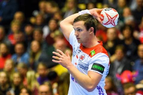 Handball WM, Tunesien - Norwegen 190111 Sander Sagosen of Norway during the 2019 IHF World Championship WM Weltmeisterschaft match between Tunisia and Norway on January 11, 2019 in Herning. Photo: Jon Olav Nesvold BILDBYRN kod JE 160394 Copyright: JONxOLAVxNESVOLD BB190111JE106