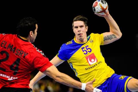 Handball WM, Ägypten - Schweden 190111 Kim Andersson of Sweden during the IHF World Handball Championship match between Egypt and Sweden on January 11, 2019 in Copenhagen. Photo: Ludvig Thunman BILDBYRN kod LT 35574 Copyright: LUDVIGxTHUNMAN BB190111LT062