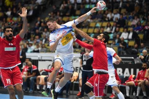 Handball WM, Bahrain - Spanien Alex DOVICHEBAEVA DUJSHEBAEV (ESP), Aktion,Zweikampf,Wurf . Vorrunde Gruppe B, Bahrain (BRN)-Spanien (ESP), am 11.01.2019 in