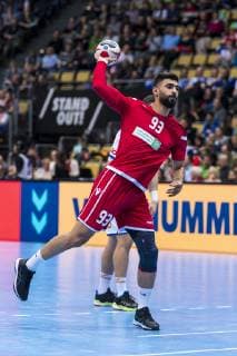 Handball WM, Bahrain - Spanien Muenchen, Deutschland 11. Januar 2019: WM 2019 Männer - Gruppe B - Bahrain vs. Spanien Mohamed Habib (Bahrain) Muenchen Olympiahalle Bayern Deutschland