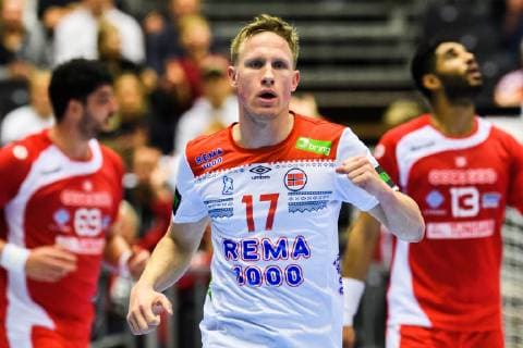 Handball WM, Tunesien - Norwegen 190111 Magnus Jondal of Norway, man of the match, during the 2019 IHF World Championship WM Weltmeisterschaft match between Tunisia and Norway on January 11, 2019 in Herning. Photo: Jon Olav Nesvold BILDBYRN kod JE 160394 Copyright: JONxOLAVxNESVOLD BB190111JE150