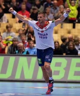 Handball WM, Tunesien - Norwegen Handball-WM Tunesien - Norwegen am 11.01.2019 in der Jyske Bank Boxen in Herning Bjarte MYRHOL ( Norwegen )