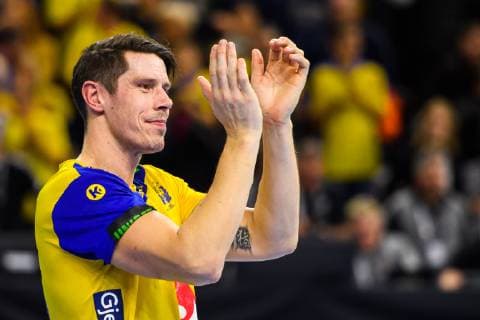 Handball WM, Ägypten - Schweden 190111 Kim Andersson celebrates after the IHF World Handball Championship match between Egypt and Sweden on January 11, 2019 in Copenhagen. Photo: Ludvig Thunman BILDBYRN kod LT 35574 Copyright: LUDVIGxTHUNMAN BB190111LT079
