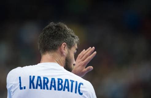 Luka Karabatic (22 FRA) Vorrundenspiel - Gruppe A: Brasilien - Frankreich in der Mercedes-Benz Arena in Berlin, Deutschland am 11.01.2019. IHF - Handball Weltmeisterschaft der Maenner in Deutschland und Daenemark 2019,