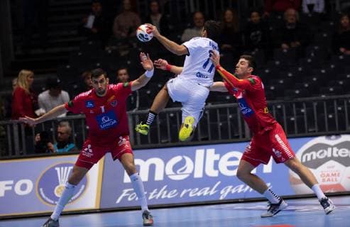 Handball WM, Österreich - Chile Handball-WM Österreich - Chile am 12.01.2019 in der Jyske Bank Boxen in Herning Esteban Salinas ( Chile )