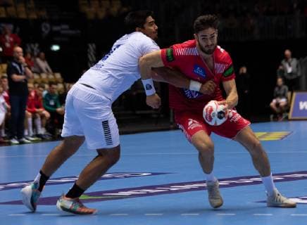 Handball WM, Österreich - Chile Handball-WM Österreich - Chile am 12.01.2019 in der Jyske Bank Boxen in Herning Boris ZIVKOVIC ( Österreich )