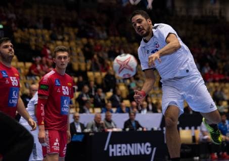 Handball WM, Österreich - Chile Handball-WM Österreich - Chile am 12.01.2019 in der Jyske Bank Boxen in Herning Rodrigo Salinas ( Chile )