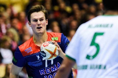 Handball WM, Norwegen - Saudi-Arabien 190112 Magnus Abelvik R¿d of Norway during the IHF World Handball Championship match between Norway and Saudi Arabia on January 12, 2019 in Herning. Photo: Jon Olav Nesvold BILDBYRN kod JE 160396 Copyright: JONxOLAVxNESVOLD BB190112JE058