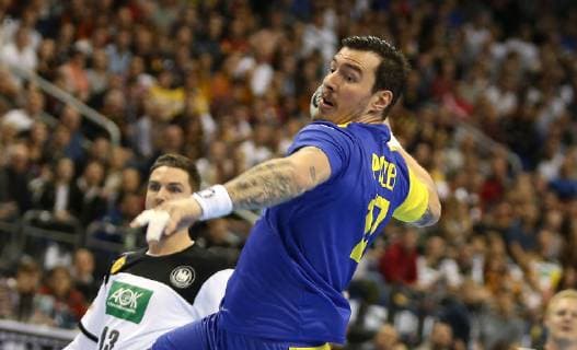 Handball WM, Deutschland - Brasilien Alexandro Pozzer (Brasilien) beim Spiel Deutschland gegen Brasilien der Handball- WM 2019 der Maenner am 12.01.2019 in der Mercedes-Benz Arena in Berlin Handball - WM 2019 - Gruppe A - Deutschland - Brasilien