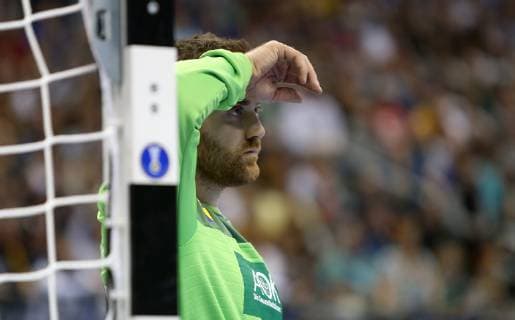 Andreas Wolff (Deutschland) beim Spiel Deutschland gegen Brasilien der Handball- WM 2019 der Maenner am 12.01.2019 in der Mercedes-Benz Arena in Berlin Handball - WM 2019 - Gruppe A - Deutschland - Brasilien