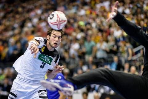 Sport Bilder des Tages Handball WM, Deutschland - Brasilien Deutschland vs Brasilien, Handball Weltmeisterschaft 2019, 12.01.2019 Uwe Gensheimer (GER 3) beim Spiel zwischen Deutschland und Brasilien bei der Handball Weltmeisterschaft in Berlin am 12.01.2019, , Berlin BER Germany Mercedes-Benz-Arena
