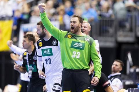 Handball WM, Deutschland - Brasilien Torhueter Andreas Wolff (Nr. 33, Deutschland) freut sich nach einer Parade. Deutschland vs. Brasilien, Vorrunde, Handball, IHF Handball Weltmeisterschaft, 12.01.19 Berlin Berlin Germany Mercedes-Benz-Arena Copyright: xAgentur54Gradx xFelixxKoenigx