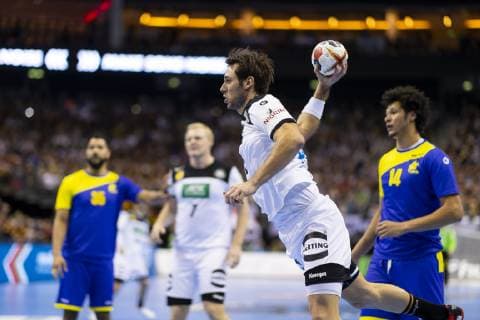 Handball WM, Deutschland - Brasilien Uwe Gensheimer (Nr. 3, Deutschland). Deutschland vs. Brasilien, Vorrunde, Handball, IHF Handball Weltmeisterschaft, 12.01.19 Berlin Berlin Germany Mercedes-Benz-Arena Copyright: xAgentur54Gradx xFelixxKoenigx