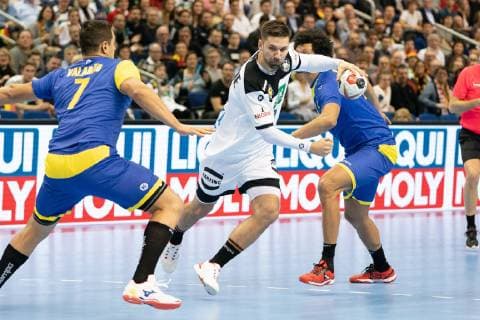 10 Fabian Wiede (Deutschland), Deutschland vs. Brasilien, Weltmeisterschaft, Handball, Männer, 12.01.2019 Deutschland vs. Brasilien, Weltmeisterschaft, Handball, Männer, 12.01.2019 Berlin Copyright: xEIBNER MichaelxSchmidtx EP_MST