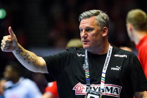 Handball WM, Dänemark - Tunesien 190112 Nikolaj B. Jacobsen, head coach of Denmark, during the IHF World Handball Championship match between Denmark and Tunisia on January 12, 2019 in Herning. Photo: Jon Olav Nesvold BILDBYRN kod JE 160397 Copyright: JONxOLAVxNESVOLD BB190112JE105