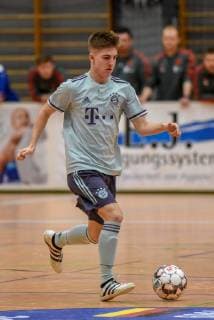 Benjamin Hofmann (FC Bayern Muenchen). Deutschland, Gaildorf, 12.01.2019, Jugendfussball, 30.Int. U17 U 17 Hallenfussballturnier: Jugend Euro Cup 2019, Sporthalle