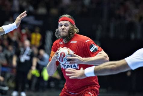 Handball WM, Dänemark - Tunesien Mikkel Hansen of Denmark during the men s IHF Handball World Championship WM Weltmeisterschaft Group C match between Denmark and Tunisia in Herning, Denmark, Saturday, Jan. 12, 2019.. , Herning Jylland Denmark Copyright: HenningxBagger HenningxBaggerx COP101 spdk20190112-205908-L