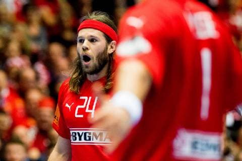 Handball WM, Dänemark - Tunesien 190112 Mikkel Hansen of Denmark during the IHF World Handball Championship match between Denmark and Tunisia on January 12, 2019 in Herning. Photo: Jon Olav Nesvold BILDBYRN kod JE 160397 Copyright: JONxOLAVxNESVOLD BB190112JE118