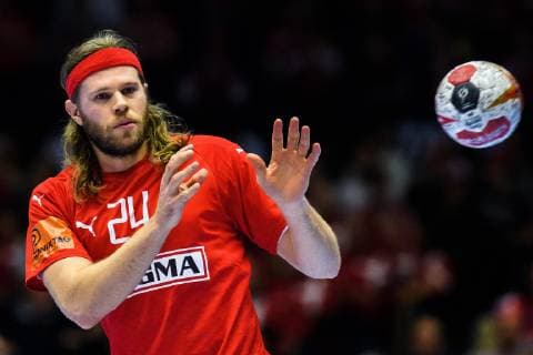 Handball WM, Dänemark - Tunesien 190112 Mikkel Hansen of Denmark during the IHF World Handball Championship match between Denmark and Tunisia on January 12, 2019 in Herning. Photo: Jon Olav Nesvold BILDBYRN kod JE 160397 Copyright: JONxOLAVxNESVOLD BB190112JE123