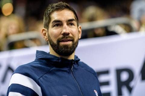 Handball WM, Frankreich - Serbien Frankreich vs Serbien, Handball Weltmeisterschaft 2019, 12.01.2019 Nikola Karabatic beim Spiel zwischen Frankreich und Serbien bei der Handball Weltmeisterschaft in Berlin am 12.01.2019, , Berlin BER Germany Mercedes-Benz-Arena