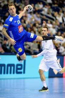 Handball WM, Frankreich - Serbien Frankreich vs Serbien, Handball Weltmeisterschaft 2019, 12.01.2019 Valentin Porte (FRA 28) beim Spiel zwischen Frankreich und Serbien bei der Handball Weltmeisterschaft in Berlin am 12.01.2019, , Berlin BER Germany Mercedes-Benz-Arena