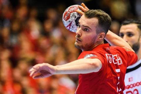 Handball WM, Dänemark - Tunesien 190112 Casper U. B. Mortensen of Denmark during the IHF World Handball Championship match between Denmark and Tunisia on January 12, 2019 in Herning. Photo: Jon Olav Nesvold BILDBYRN kod JE 160397 Copyright: JONxOLAVxNESVOLD BB190112JE128