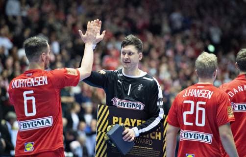 Handball WM, Dänemark - Tunesien goalkeeper Niklas Landin of Denmark, player of the match in the men s IHF Handball World Championship WM Weltmeisterschaft Group C match between Denmark and Tunisia in Herning, Denmark, Saturday, Jan. 12, 2019.. , Herning Jylland Denmark Copyright: HenningxBagger HenningxBaggerx COP101 spdk20190112-215558-L