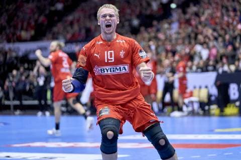 Handball WM, Dänemark - Tunesien ReneToft (19) of Denmark during the men s IHF Handball World Championship WM Weltmeisterschaft Group C match 18 between Denmark and Tunisia. Herning Denmark on Saturday Jan 12 2019 Herning Denmark, Denmark 