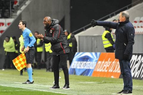 Patrick Vieira (Entraineur de l OGC Nice) - Eric Bedouet (entraineur de Bordeaux) FOOTBALL : OGC Nice vs Bordeaux FC - Ligue 1 Conforama - Nice - 12 01 2019 NorbertScanella Panoramic 