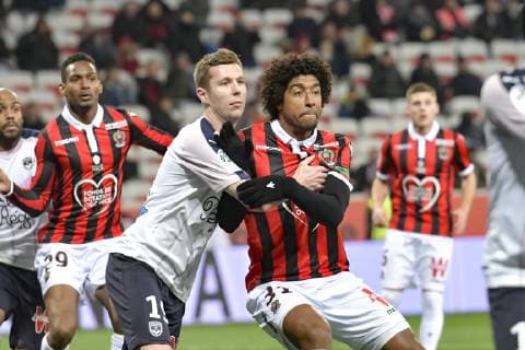 Bonfim Dante (OGC Nice) - Lukas Reiff Lerager (Bordeaux) FOOTBALL : OGC Nice vs Bordeaux FC - Ligue 1 Conforama - Nice - 12 01 2019 NorbertScanella Panoramic 