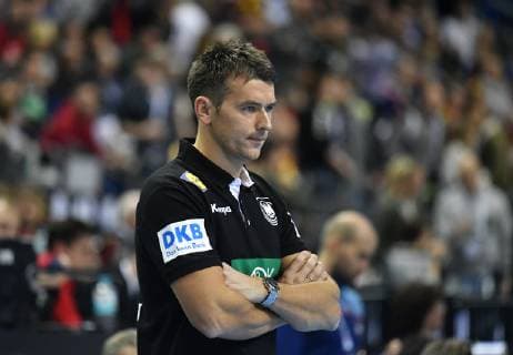 Christian Prokop (Trainer Deuztschland), am Spielfeldrand Deutschland-Brasilien Germany-Brazil Brasilia-France IHF Handball Weltmeisterschaft 2019, Hanball World Championship WM Weltmeisterschaft 2019, Herren, Männer, Maenner, men, Handball, Deutschland, Germany, Vorrunde, Gruppe A, group A Berlin, 12.1.2019