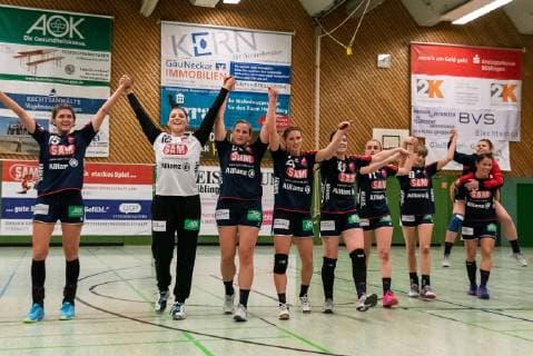 Siegesjubel Herrenberg, SG H2Ku Herrenberg Kuties vs. TSV Nord Harrislee, Handball, 2.Bundesliga, Frauen, HBF, Saison 18 19, 12.01.2019, SG H2Ku Herrenberg Kuties vs. TSV Nord Harrislee, Handball, 2.Bundesliga, Frauen, HBF, Saison 18 19, 12.01.2019 Herrenberg Copyright: xEIBNER WolfgangxFrankx EP_WFK