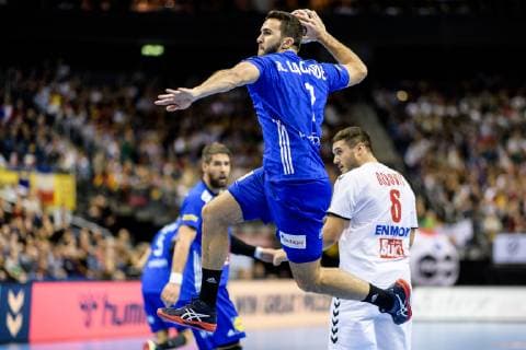 Frankreich vs Serbien, Handball Weltmeisterschaft 2019, 12.01.2019 Romain Lagarde (FRA 7) beim Spiel zwischen Frankreich und Serbien bei der Handball Weltmeisterschaft in Berlin am 12.01.2019, , Berlin BER Germany Mercedes-Benz-Arena