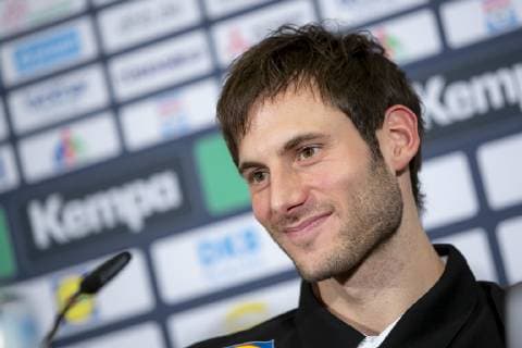 Uwe Gensheimer (Nr. 3, Deutschland) waehrend der Pressekonferenz. Pressekonferenz des DHB, Handball, IHF Handball Weltmeisterschaft, 13.01.19 Berlin Berlin Germany AOK Bundeszentrale Copyright: xAgentur54Gradx xFelixxKoenigx