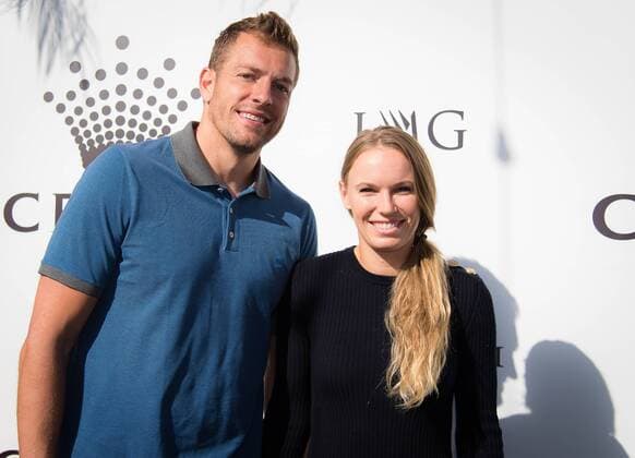 January 13, 2019 - Melbourne, AUSTRALIA - Caroline Wozniacki of Denmark with fiance David Lee on the red carpet of the Crown IMG Tennis Party ahead of the 2019 Australian Open Grand Slam tennis tournament 2019 Australian Open - 13 Jan - ZUMAa181 20190113_zaa_a181_079 Copyright: xAFP7x