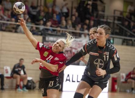Sophie Lütke (SV Union Halle) die auffälligste Spielerin bei den Wildcats im Viertelfinale SV Union Halle-Neustadt (Wildcats) vs. Bayer 04 Leverkusen Handball DHB Pokal - Saison 2018 2019 Copyright: xVIADATAx xHolgerxJohnx Halle Saale Sachsen-Anhalt Deutschland